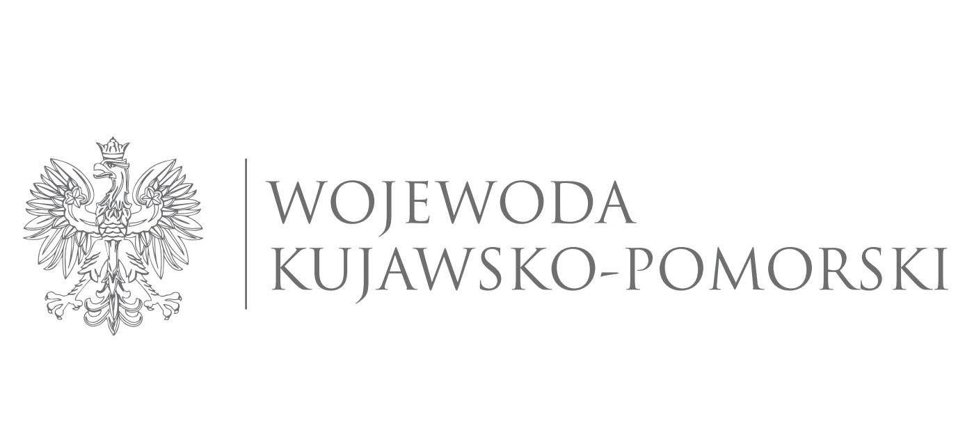Herb Orła Białego wraz z napisem Wojewoda Kujawsko-Pomorski